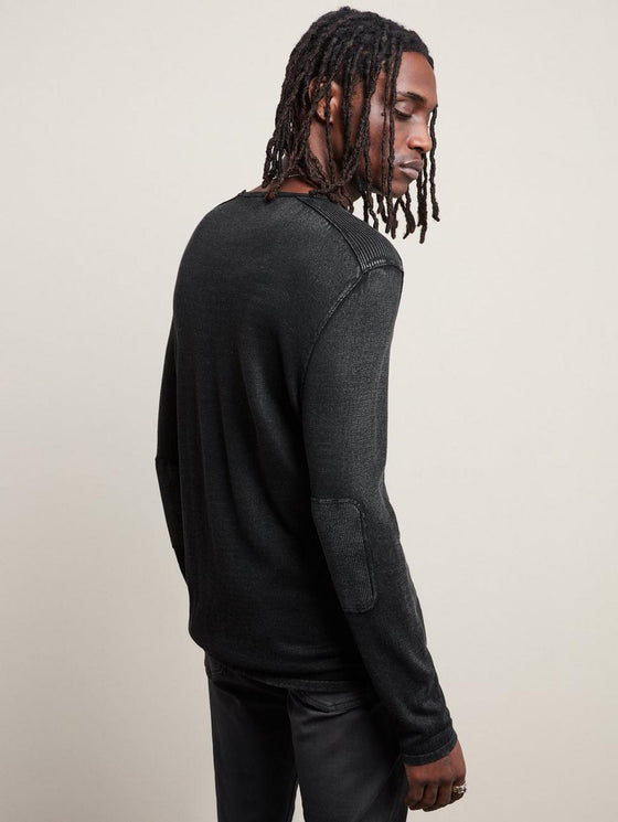 John Varvatos - Walter Chandail Col Rond de Coton Délavé - LE CAPITAINE D'A BORD