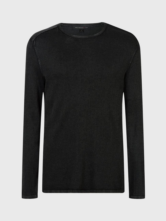 John Varvatos - Walter Chandail Col Rond de Coton Délavé - LE CAPITAINE D'A BORD