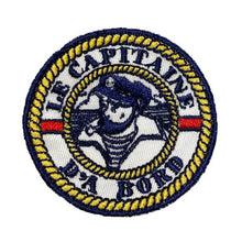  LE CAPITAINE D'A BORD - Écusson logo brodé (taille 2 pouces) - LE CAPITAINE D'A BORD