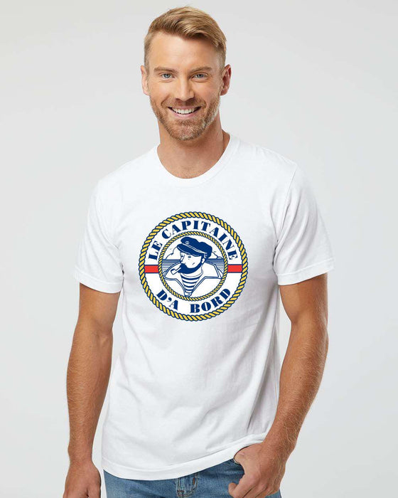 LE CAPITAINE D'A BORD - T-shirt de coton avec logo surdimensionné - LE CAPITAINE D'A BORD