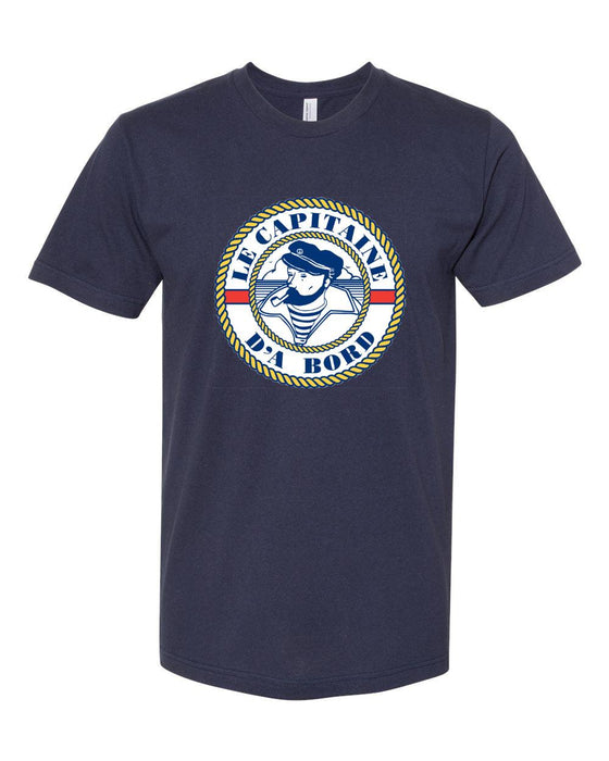 LE CAPITAINE D'A BORD - T-shirt de coton avec logo surdimensionné - LE CAPITAINE D'A BORD