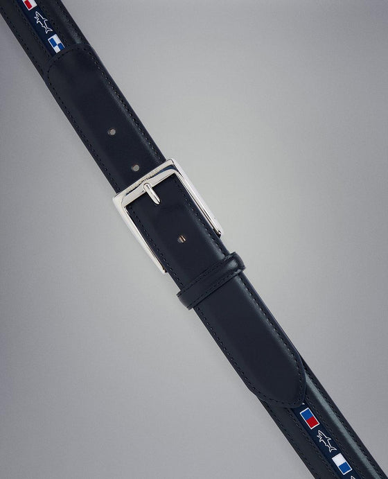 Paul & Shark - Ceinture de cuir avec drapeaux nautiques - LE CAPITAINE D'A BORD