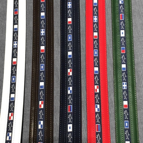 Paul & Shark - Ceinture de cuir avec drapeaux nautiques - LE CAPITAINE D'A BORD