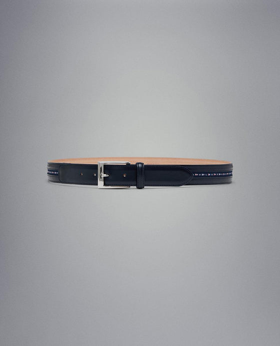 Paul & Shark - Ceinture de cuir avec drapeaux nautiques (plusieurs couleurs disponibles) - LE CAPITAINE D'A BORD