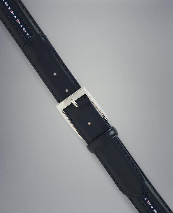 Paul & Shark - Ceinture de cuir avec drapeaux nautiques (plusieurs couleurs disponibles) - LE CAPITAINE D'A BORD