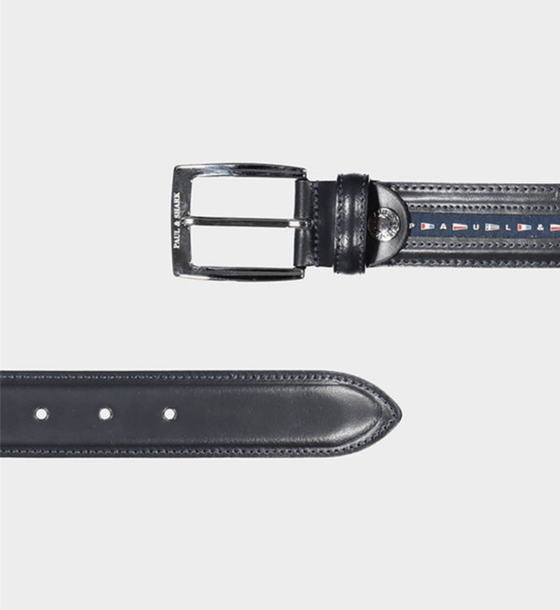 Paul & Shark - Ceinture de cuir avec drapeaux nautiques (plusieurs couleurs disponibles) - LE CAPITAINE D'A BORD