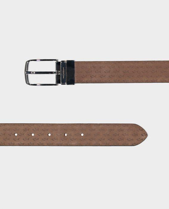 Paul & Shark - Ceinture de cuir reversible petits requins - LE CAPITAINE D'A BORD