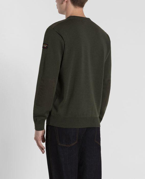 Paul & Shark - Chandail col rond avec nylon aux épaules - LE CAPITAINE D'A BORD