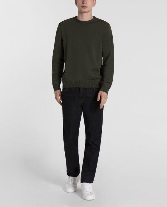 Paul & Shark - Chandail col rond avec nylon aux épaules - LE CAPITAINE D'A BORD