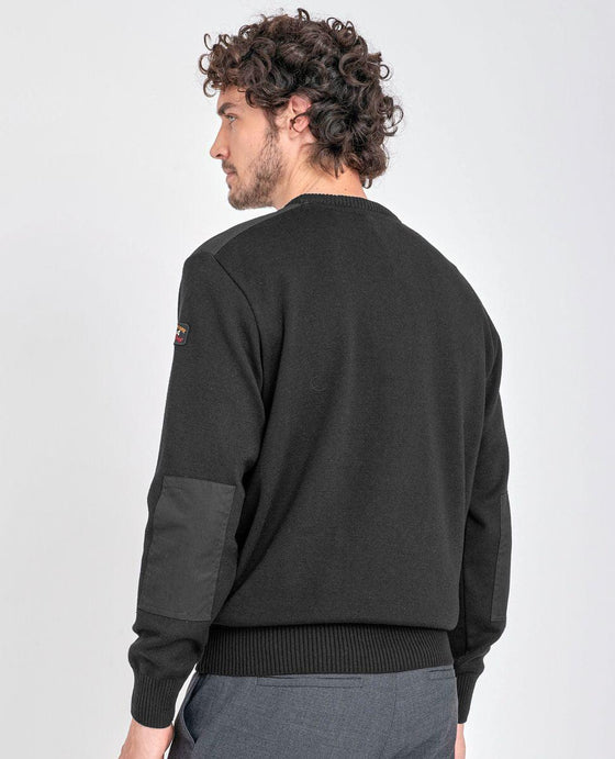 Paul & Shark - Chandail col rond avec nylon aux épaules - LE CAPITAINE D'A BORD