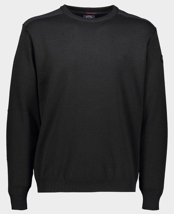 Paul & Shark - Chandail col rond avec nylon aux épaules - LE CAPITAINE D'A BORD