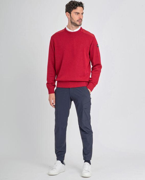 Paul & Shark - Chandail col rond avec nylon aux épaules - LE CAPITAINE D'A BORD