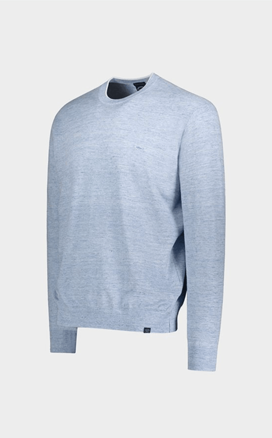 Paul & Shark - Chandail col rond de lin et coton - LE CAPITAINE D'A BORD