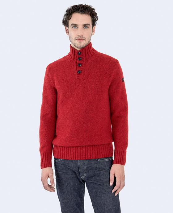 Paul & Shark - Chandail de laine col montant à boutons Fisherman - LE CAPITAINE D'A BORD