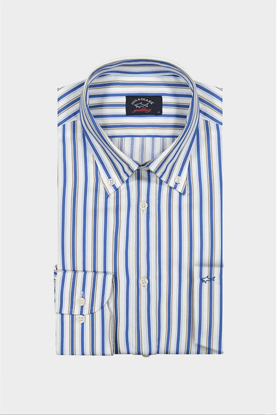 Paul & Shark - Chemise à rayures de twill de coton - LE CAPITAINE D'A BORD