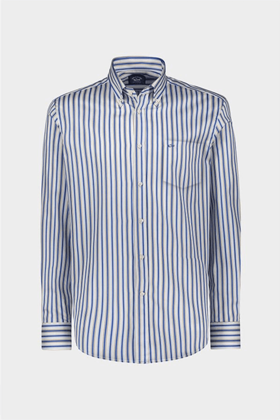 Paul & Shark - Chemise à rayures de twill de coton - LE CAPITAINE D'A BORD
