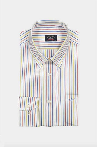 Paul & Shark - Chemise de coton poplin à rayures - LE CAPITAINE D'A BORD