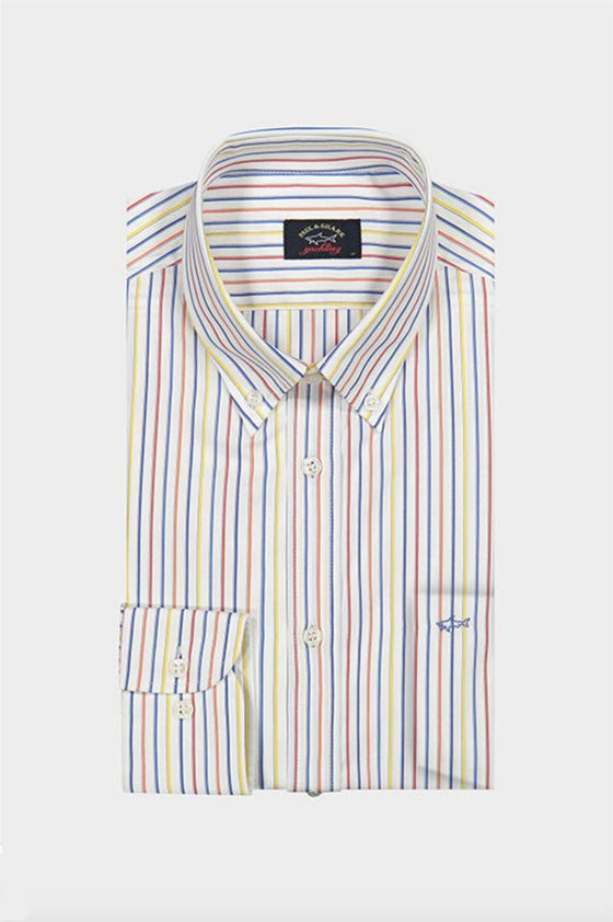 Paul & Shark - Chemise de coton poplin à rayures - LE CAPITAINE D'A BORD