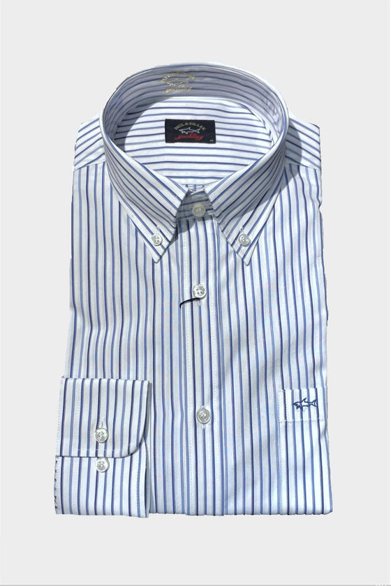 Paul & Shark - Chemise de coton poplin à rayures - LE CAPITAINE D'A BORD