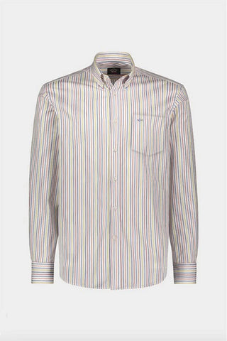Paul & Shark - Chemise de coton poplin à rayures - LE CAPITAINE D'A BORD