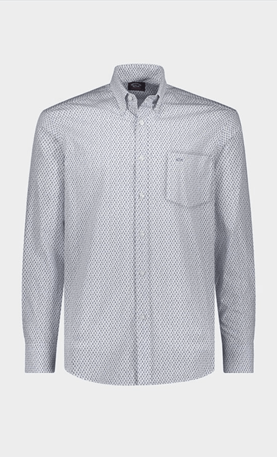 Paul & Shark - Chemise de coton poplin imprimé voiliers - LE CAPITAINE D'A BORD