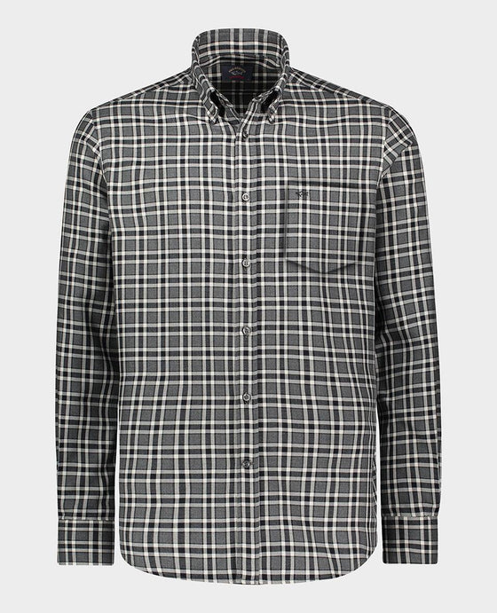 Paul & Shark - Chemise de flanelle de coton à carreaux - LE CAPITAINE D'A BORD