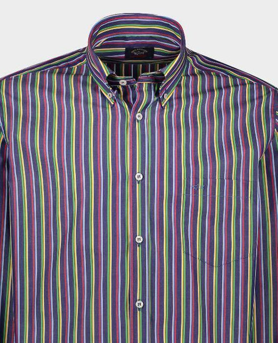 Paul & Shark - Chemise manches courtes à rayures - LE CAPITAINE D'A BORD