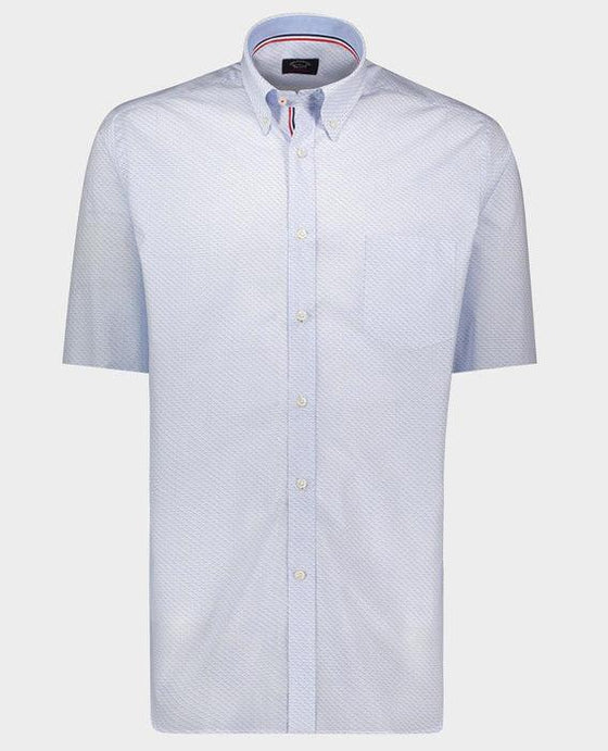Paul & Shark - Chemise manches courtes avec petits requins - LE CAPITAINE D'A BORD