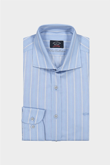  Paul & Shark - Chemise manches longues à rayures de twill de coton - J Fit - LE CAPITAINE D'A BORD