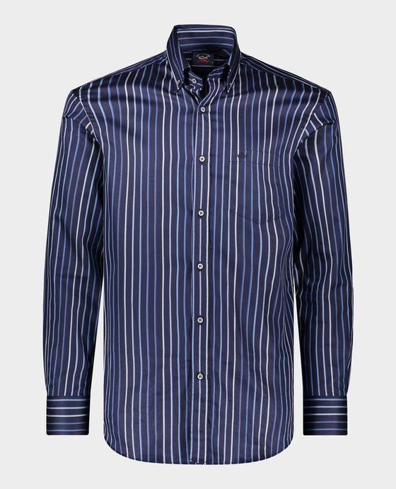 Paul & Shark - Chemise manches longues à rayures Silver Collection - LE CAPITAINE D'A BORD