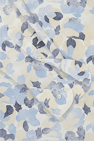 Paul & Shark - Chemise manches longues florale de coton poplin - J Fit - LE CAPITAINE D'A BORD