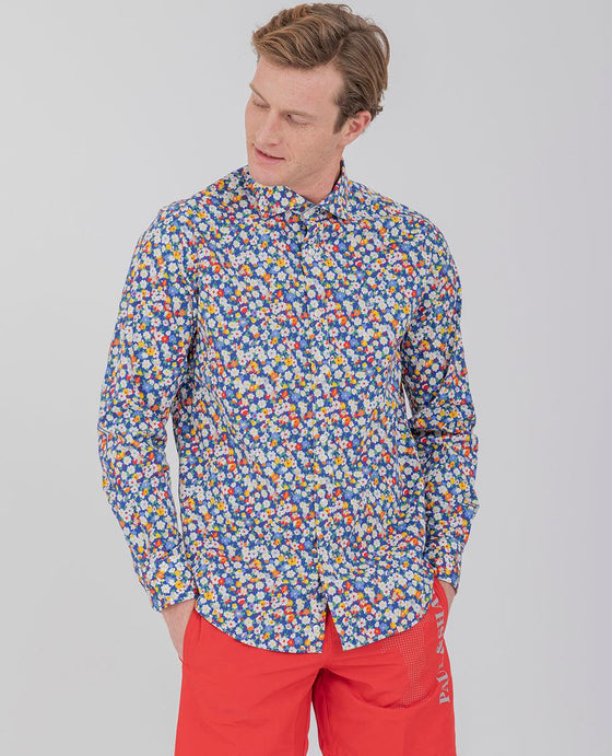 Paul & Shark - Chemise manches longues florale J-Fit - LE CAPITAINE D'A BORD