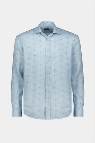 Paul & Shark - Chemise manches longues imprimé étoile de lin - J Fit - LE CAPITAINE D'A BORD