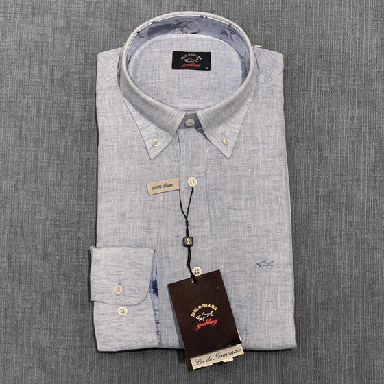 Paul & Shark - Chemise unie de lin manches longues (plusieurs couleurs disponibles) - LE CAPITAINE D'A BORD
