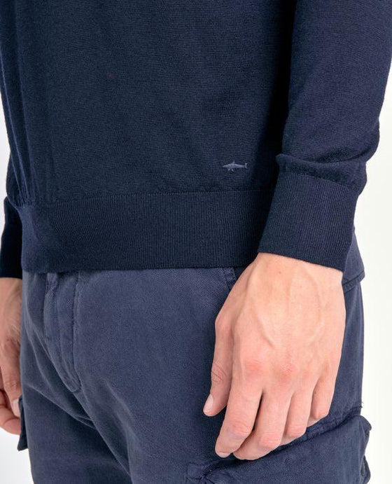 Paul & Shark - Col rond de laine mérinos extra fine Summer Wool - LE CAPITAINE D'A BORD