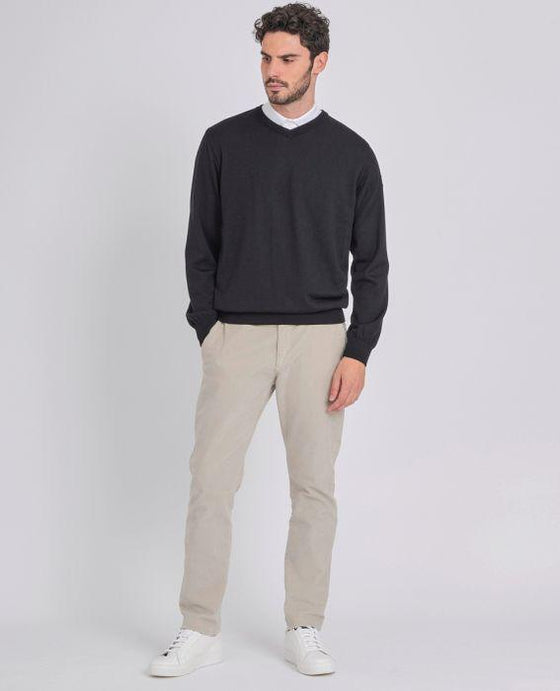 Paul & Shark - Col V de laine mérinos Cool Touch - LE CAPITAINE D'A BORD