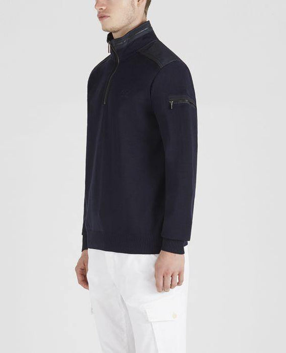 Paul & Shark - Col zip de laine avec appliqués de nylon - LE CAPITAINE D'A BORD