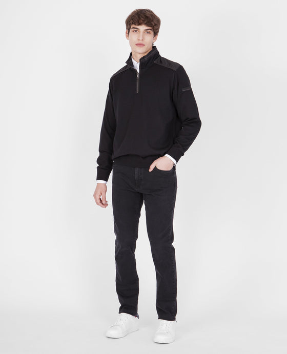 Paul & Shark - Col zip de laine avec appliqués de nylon - LE CAPITAINE D'A BORD