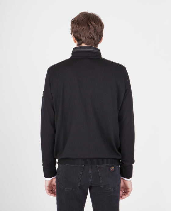 Paul & Shark - Col zip de laine avec appliqués de nylon - LE CAPITAINE D'A BORD