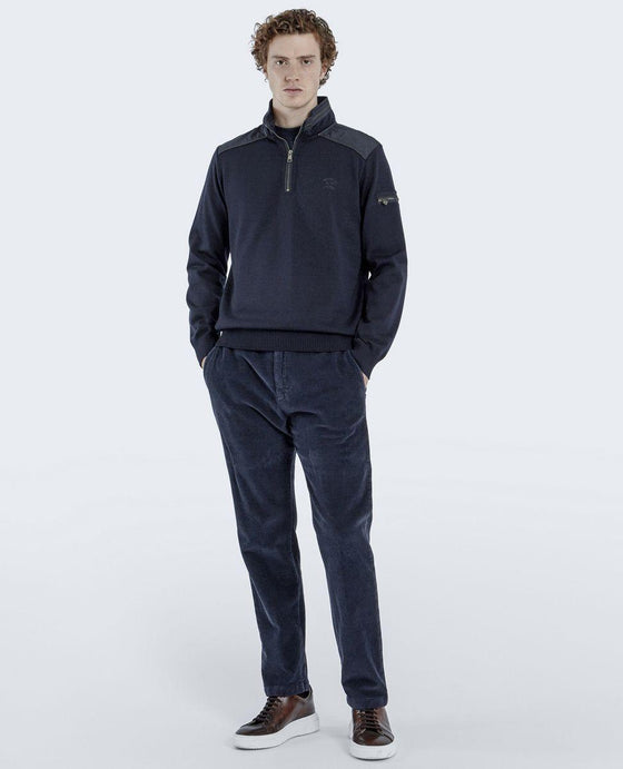 Paul & Shark - Col zip de laine avec appliqués de nylon - LE CAPITAINE D'A BORD