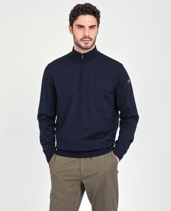 Paul & Shark - Col zip de laine mérinos extra fine - LE CAPITAINE D'A BORD
