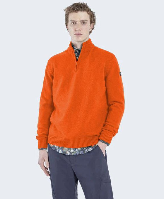 Paul & Shark - Col zip de laine Shetland Eco-Wool - LE CAPITAINE D'A BORD