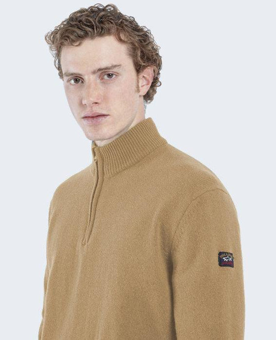 Paul & Shark - Col zip de laine Shetland Eco-Wool - LE CAPITAINE D'A BORD