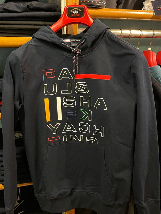 Paul & Shark - Hoody extensible avec imprimé Paul & Shark - LE CAPITAINE D'A BORD