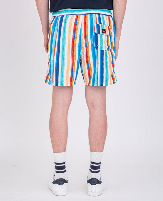 Paul & Shark - Maillot de bain rayée peinture - LE CAPITAINE D'A BORD