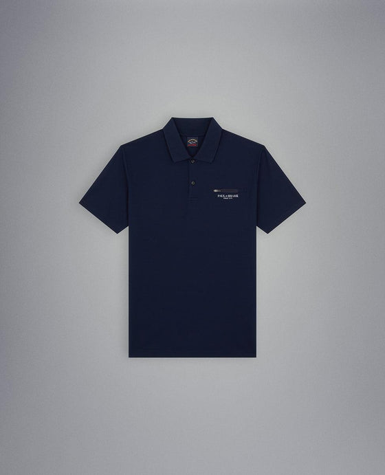 Paul & Shark - Polo manches courtes coton piqué avec poche zip - LE CAPITAINE D'A BORD