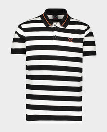  Paul & Shark - Polo rayé manches courtes coton avec bordure fluo - LE CAPITAINE D'A BORD
