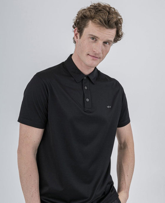 Paul & Shark - Polo uni manches courtes à col chemise - LE CAPITAINE D'A BORD