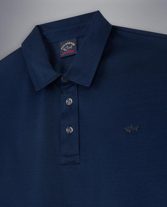 Paul & Shark - Polo uni manches courtes à col chemise - LE CAPITAINE D'A BORD