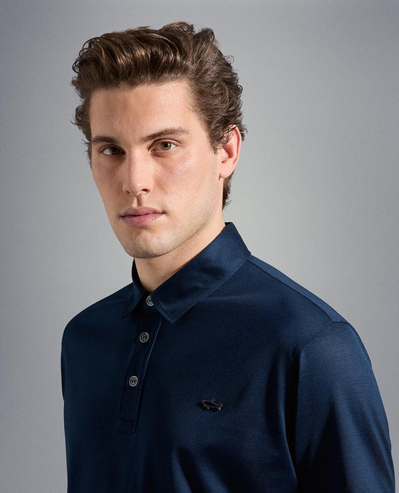 Paul & Shark - Polo uni manches courtes à col chemise - LE CAPITAINE D'A BORD
